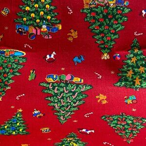 Rubbermaid Deco Tact Fabric 1993 Self Adhesive Decorative Covering Christmas VTG